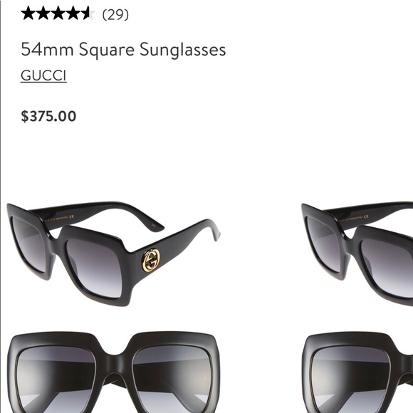 NEW! 🤩GUCCI OVERSIZED SQUARE SUNGLASSES 54mm - Picture 2 of 8